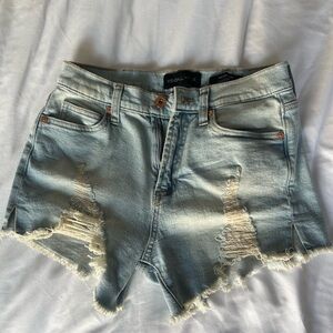Kendall & Kylie Blue Jean Shorts Distressed Style